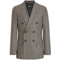 BOSS Slim-Fit Sakko aus karierter Schurwolle Grösse 44