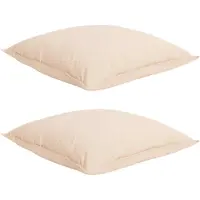vidaXL Bettwäsche-Set 2 stk. 135 x 220 cm Kapok und Polyester Beige