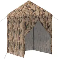 vidaXL Pop-up Pavillon mit 4 Seitenwänden 2 x 2 m Wald-Tarnfarbe