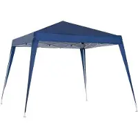 Famanu Partytent 2,4x2,4 m – Wasserfestes Pop-up Gartenpavillon – Stahl & Oxford-Gewebe – UV-beständig - Blau