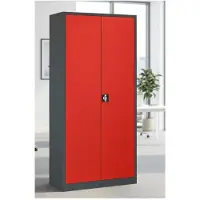 Stier Universalschrank mit 4 Fachböden 1950 x 920 x 420 mm, Anthrazitgrau,Rot