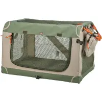 Trixie Hundebox Comfy - Olivgrün/beige - L