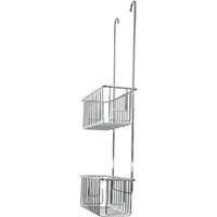 Euroshowers Duschablage zum Einhängen Twin Chrom 2 Etagen 16 cm