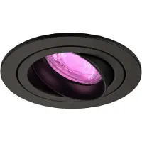 LEDVION LED Einbaustrahler Rund Schwarz RGB dimmbar smart