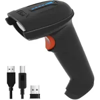 Tera D5100 2D Wireless Barcode Scanner Schwarz (ohne Stativ) USB Kabel + USB Wireless