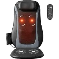 HOMCOM Shiatsu-Massager mit Wärme, Tiefenmassage, ideal Büro und Zuhause