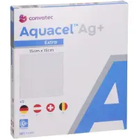 Adequapharm GmbH Aquacel Ag+ Extra 15x15 Cm Kompressen 5 St