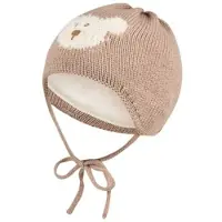 Sterntaler Strickmütze Bär in beige | Gr.: 47 cm