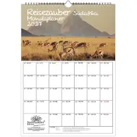 Seelenzauber GmbH Reisezauber Südafrika Planer DIN A3 Kalender für 2027 Afrika Landschaft Reise Tiere Urlaub - Set-Inhalt: 1x Kalender, 1x Weihnachtsanhänger (insgesamt 2 Teile)
