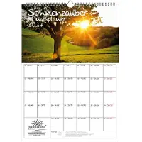 Seelenzauber GmbH Sonnenzauber Planer DIN A3 Kalender für 2027 Sonne - Geschenkset Inhalt: 1x Kalender 1x Weihnachtsanhänger 1x Grußanhänger (gesamt 3 Teile)