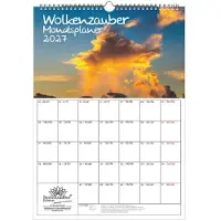 Seelenzauber GmbH Wolkenzauber Planer DIN A3 Kalender für 2027 Wolken Himmel - Geschenkset Inhalt: 1x Kalender 1x Weihnachtsanhänger 1x Grußanhänger (gesamt 3 Teile)