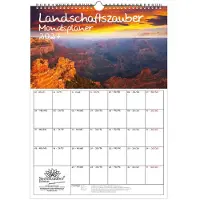 Seelenzauber GmbH Landschaftszauber Planer DIN A3 Kalender für 2027 Ferne Länder - Geschenkset Inhalt: 1x Kalender 1x Weihnachtsanhänger 1x Grußanhänger (gesamt 3 Teile)