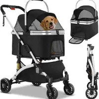 OEM Klappbare Hundebuggy 40kg Tragfähigkeit wasserdicht groß