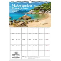 Seelenzauber GmbH Naturzauber Thailand Planer DIN A3 Kalender für 2027 Reise Strand Landschaft Natur - Set: 1x Kalender 1x Weihnachtsanhänger 1x Grußanhänger (3 Teile)