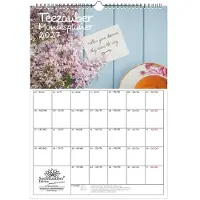 Seelenzauber GmbH Teezauber Planer DIN A3 Kalender für 2027 Tee - Geschenkset Inhalt: 1x Kalender, 1x Weihnachtsanhänger (insgesamt 2 Teile)