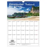 Seelenzauber GmbH Reisezauber Thailand Planer DIN A3 Kalender für 2027 Reise Strand Bangkok - Inhalt: 1x Kalender 1x Weihnachtsanhänger 1x Grußanhänger (gesamt 3 Teile)