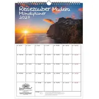 Seelenzauber GmbH Reisezauber Madeira Planer DIN A3 Kalender für 2027 Reise Urlaub Strand Spanien - Set-Inhalt: 1x Kalender, 1x Weihnachtsanhänger (insgesamt 2 Teile)
