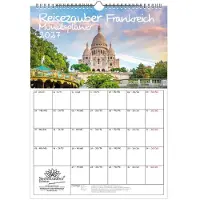 Seelenzauber GmbH Reisezauber Frankreich Planer DIN A3 Kalender für 2027 Urlaub Paris - Set-Inhalt: 1x Kalender 1x Weihnachtsanhänger 1x Grußanhänger (gesamt 3 Teile)