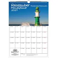 Seelenzauber GmbH Reisezauber Mecklenburg-Vorpommern Planer DIN A3 Kalender für 2027 Städte - Geschenkset Inhalt: 1x Kalender 1x Weihnachtsanhänger 1x Grußanhänger (gesamt 3 Teile)