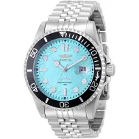 Invicta Pro Diver 50804 Herrenuhr - Quarzwerk - Edelstahl mit blauem Zifferblatt - 43 mm