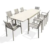 DCB Groupe Garten-Essgruppe für 8 Personen - Weiá