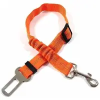 OEM Autogordel für Hunde, reflektierende Sicherheitsleiste, elastisches Einsteckseil, integrierte Stoßdämpfung, für alle Autos geeignet, für alle Hunde und Katzen geeignet, Orangefarben