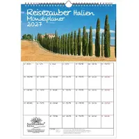 Seelenzauber GmbH Reisezauber Italien Planer DIN A3 Kalender für 2027 Rom Urlaub Mediterran Italien - Inhalt: 1x Kalender 1x Weihnachtsanhänger 1x Grußanhänger (gesamt 3 Teile)