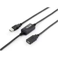 Equip Aktive USB 2.0 A auf A Verlängerungskabel Stecker auf Buchse, 10m, 10 m, USB A, USB A, USB 2.0, Männlich/Weiblich, Schwarz