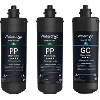 Waterdrop TSA&TSB Ersatzwasserfilter, 3er-Pack (2 x 10PP, 1 x 10GC), Ersatz für das TSA und TSB-3-Stufen-Wasserfiltersystem