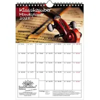 Seelenzauber GmbH Klassikzauber Planer DIN A4 Kalender für 2027 Klassik und Instrumente - Set Inhalt: 1x Kalender 1x Weihnachtsanhänger 1x Grußanhänger (gesamt 3 Teile)