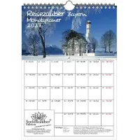 Seelenzauber GmbH Reisezauber Bayern Planer DIN A4 Kalender für 2027 München Nürnberg - Set-Inhalt: 1x Kalender 1x Weihnachtsanhänger 1x Grußanhänger (gesamt 3 Teile)