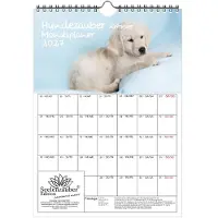 Seelenzauber GmbH Hundezauber Retriever Planer DIN A4 Kalender für 2027 Welpen und Hunde - Set-Inhalt: 1x Kalender 1x Weihnachtsanhänger 1x Grußanhänger (gesamt 3 Teile)
