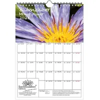 Seelenzauber GmbH Blütenzauber Planer DIN A4 Kalender für 2027 Blumen und Blüten - Geschenkset Inhalt: 1x Kalender 1x Weihnachtsanhänger 1x Grußanhänger (gesamt 3 Teile)