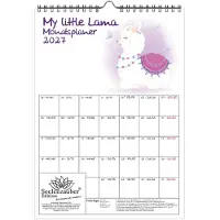 Seelenzauber GmbH My little Lama Planer DIN A4 Kalender für 2027 Lama Alpaka - Geschenkset Inhalt: 1x Kalender 1x Weihnachtsanhänger 1x Grußanhänger (gesamt 3 Teile)
