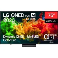 LG 75QNED80B6A 75 Zoll QNED evo MiniLED 4K Smart TV – ALPHA7 Gen9, HDR10, 60 Hz, webOS 26 & ThinQ AI