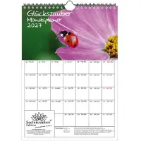 Seelenzauber GmbH Glückszauber Planer DIN A4 Kalender für 2027 Glück Klee Schwein - Geschenkset Inhalt: 1x Kalender, 1x Weihnachtsanhänger (insgesamt 2 Teile)