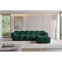 ALTDECOR Ecksofa - Miko-L2 - 302x205x75 - Grün Corner Sofa Eckcouch Couch L-Form, rechts angeordnet