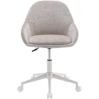 Vente-unique Bürostuhl - Stoff - Beige und Weiß - Höhenverstellbar - NAODY