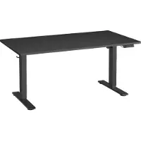 Vasagle Elektrisch Höhenverstellbarer Schreibtisch, Stehpult mit Typ-C und Kabelmanagement für Home Office, 140 x 80 cm, Schwarz