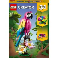 LEGO Creator 3 in 1 Exotischer rosa Papagei, Fisch und Frosch mit 253 Teilen