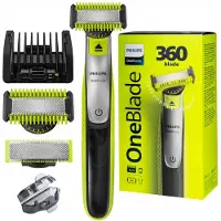 Philips OneBlade 360 Trimmerrasierer QP2834/20 wasserdicht mit 5-in-1-Aufsatz