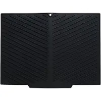Markenlos Abtropfmatte für die Spüle, 43,5 x 33,5 cm, aus Silikon, schwarz