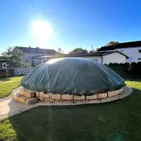 Markenlos CoverMio XXL Poolkissen Rund | Luftkissen Winter | Poolpolster für winterfeste Poolabdeckung | Aufblasbare Winterkissen Überwinterung für Pool | Kissen für Pool (Ø 4 m)