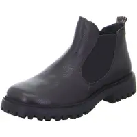 Think! Trento Chelsea Boots Stiefelette Gr. 43 Echtleder dunkelbraun, 1cm Absatz, wechselbares Fußbett
