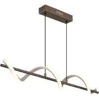 Globo LED Hängeleuchte SPIRO, Metall, kaffeefarben matt, kürzbar, 1530 lm