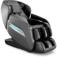 Naipo Massagesessel A350B-PRO, 3D SL-Track Shiatsu, Zero-Gravity, 15 Programme, 24 Airbags, Wadenverlängerung, Wärme, Schwarz
