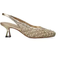 Marc Ellis Edera Ultra Damen – Ausschnitt: Rund, Farbe: Schwarz, Material: Leder, Absatz: Dünn, Art: Geflochtener Slingback