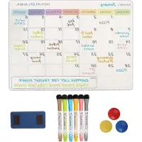 Famanu Wochen- und Monatsplaner 42 x 30 cm - Wiederverwendbarer Kalender für Familie und Büro