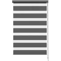 Salcar Doppelrollo Duo Rollo Klemmfix ohne Bohren freihängend Lichtschutz für Fenster Grau 115x150cm, Klemmträger blickdicht Jalousie Seitenzugrollo für Tür