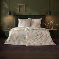 Estella Mako Interlock Jersey Bettwäsche Lisette schilf 155x220 cm + 80x80 cm
